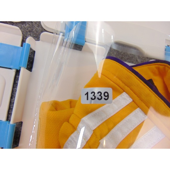 Los Angeles Lakers Track Jacket Mens XL Zip Up Yellow Purple Adidas - Picture 8 of 8